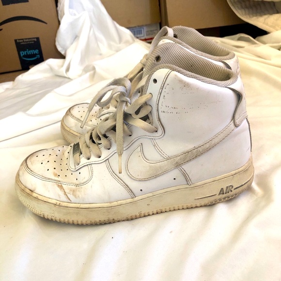 White High-Top Nike air force 1 men’s size 9.5 - Picture 1 of 10